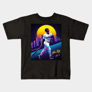 Ken Griffey Jr The Kid Basketball Legend Signature Vintage Retro 80s 90s Bootleg Rap Style Kids T-Shirt